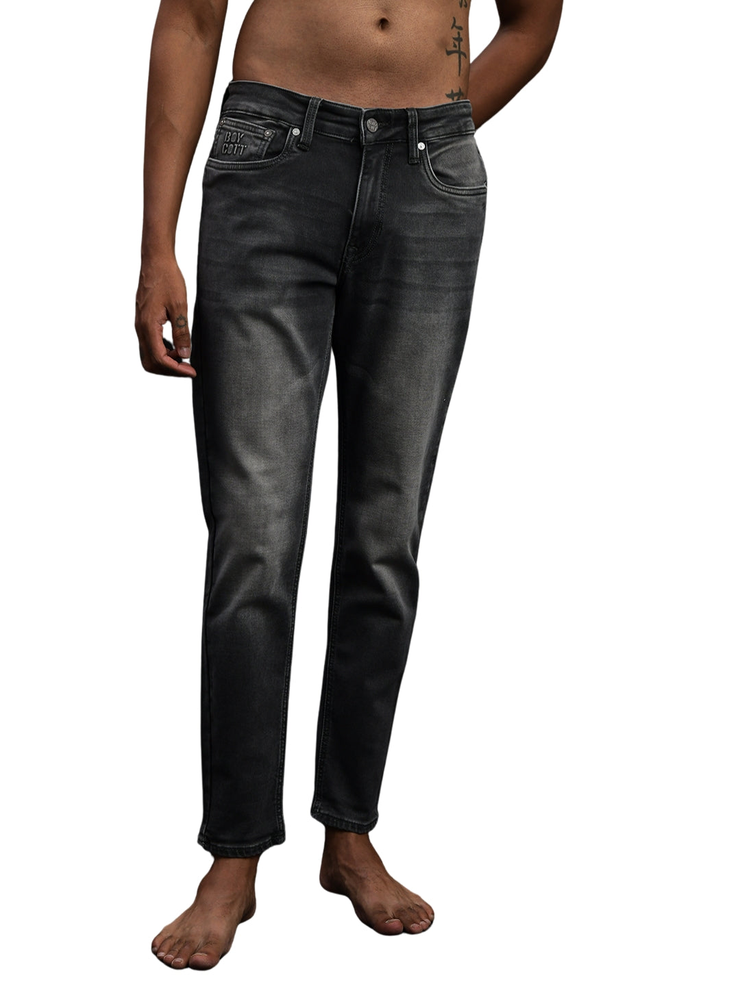 Dark Grey Ankle Fit Jeans