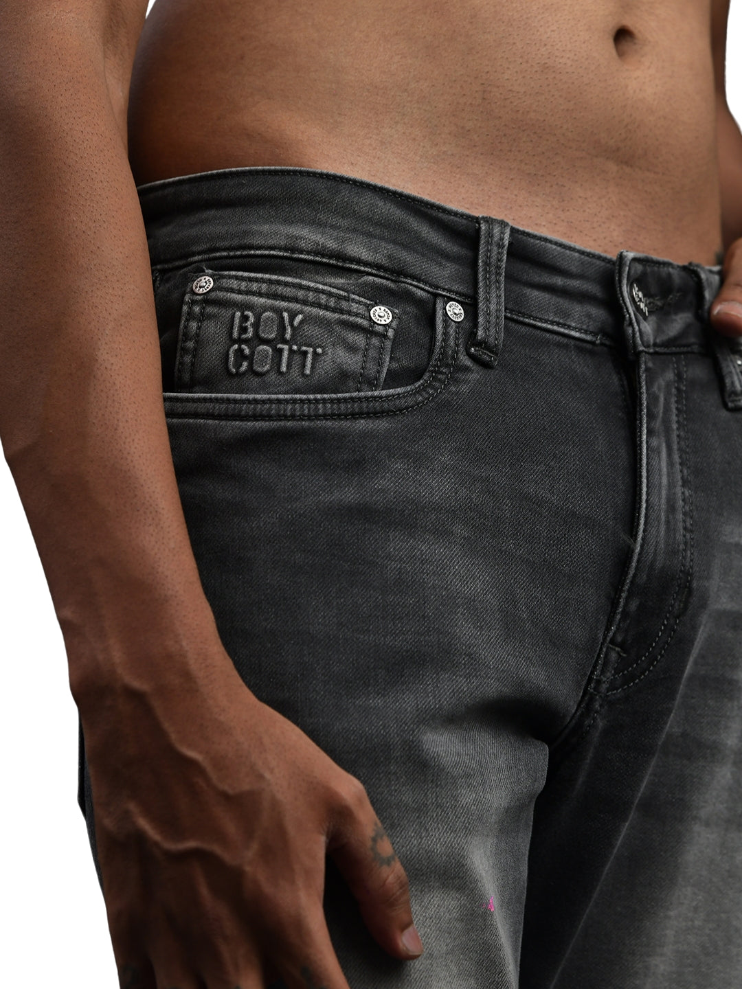 Dark Grey Ankle Fit Jeans