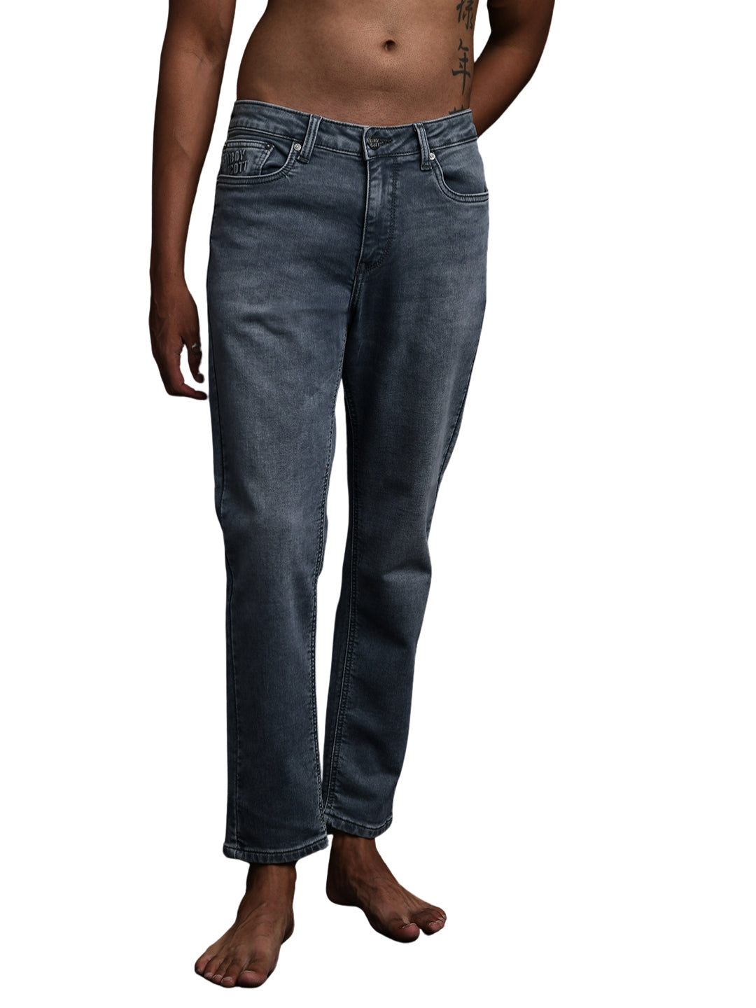 Grey Ankle Jeans
