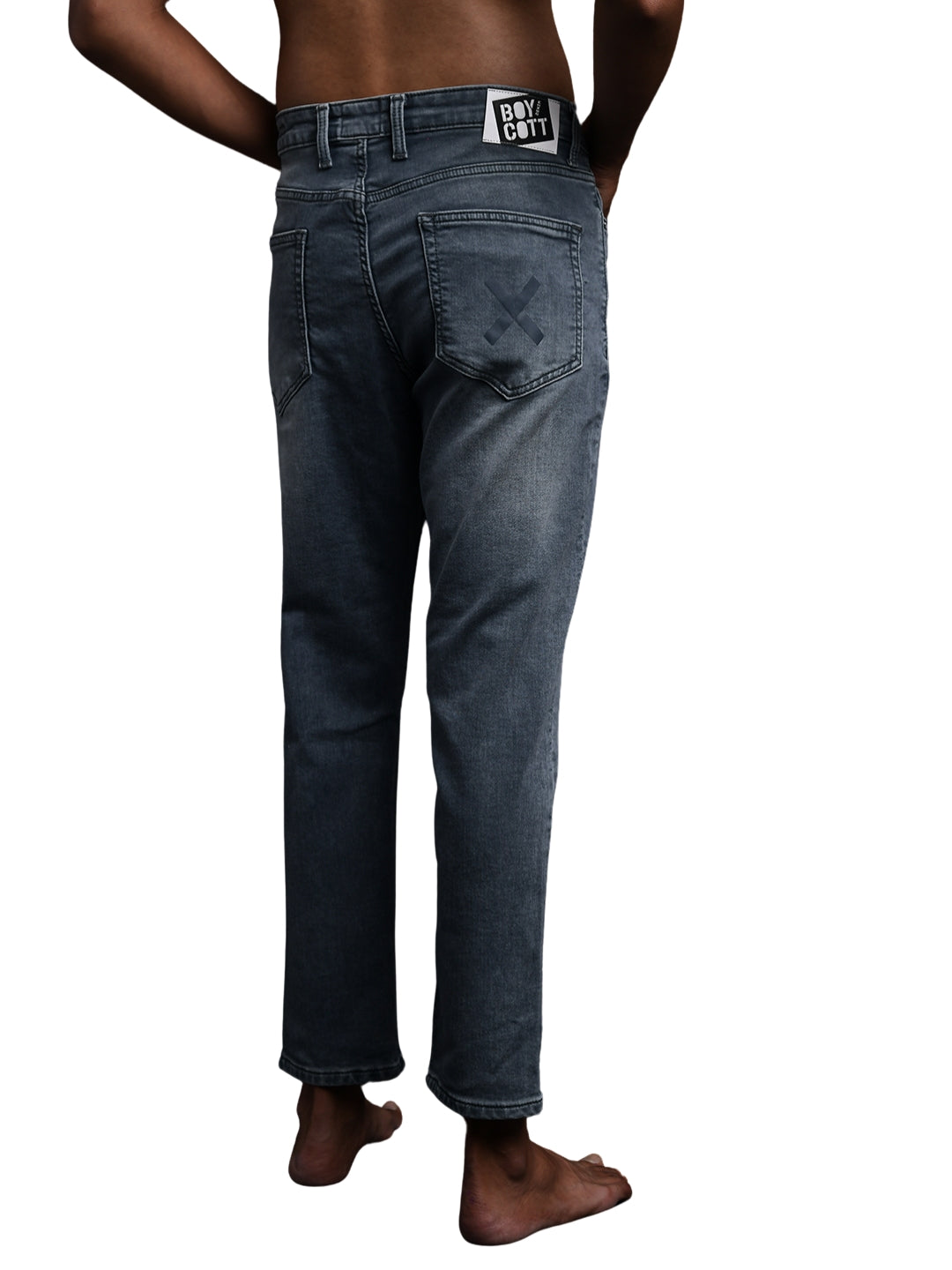 Grey Ankle Jeans