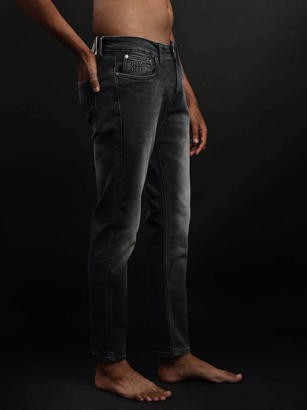 Dark Grey Ankle Fit Jeans