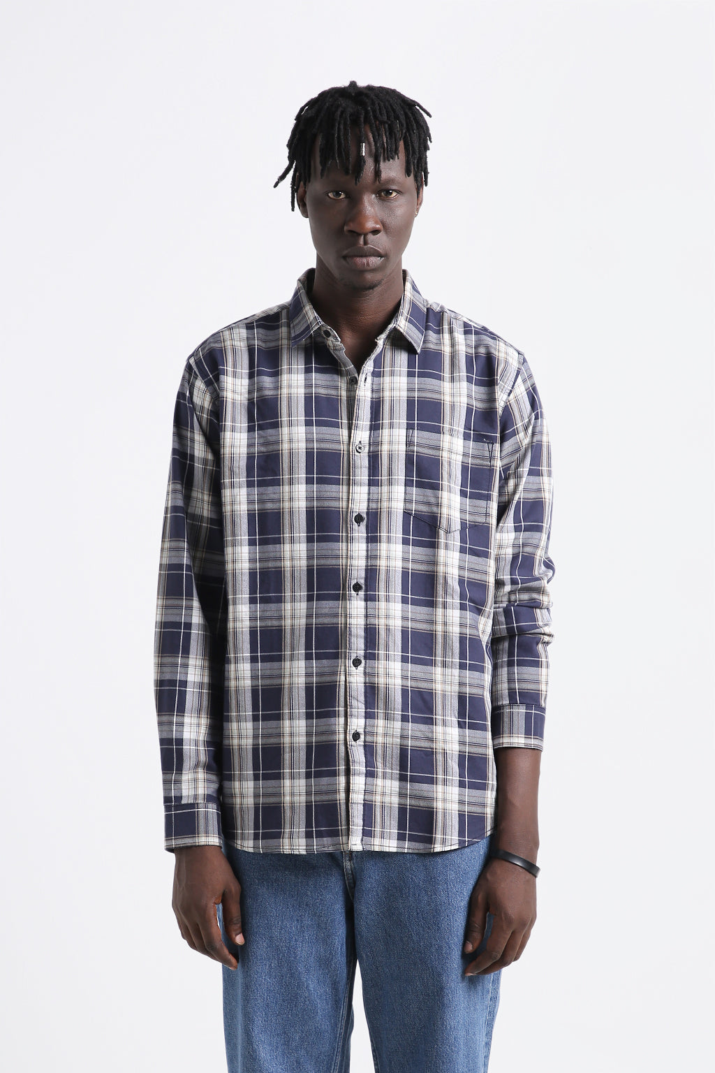 NAVY BLUE CHECK SHIRT