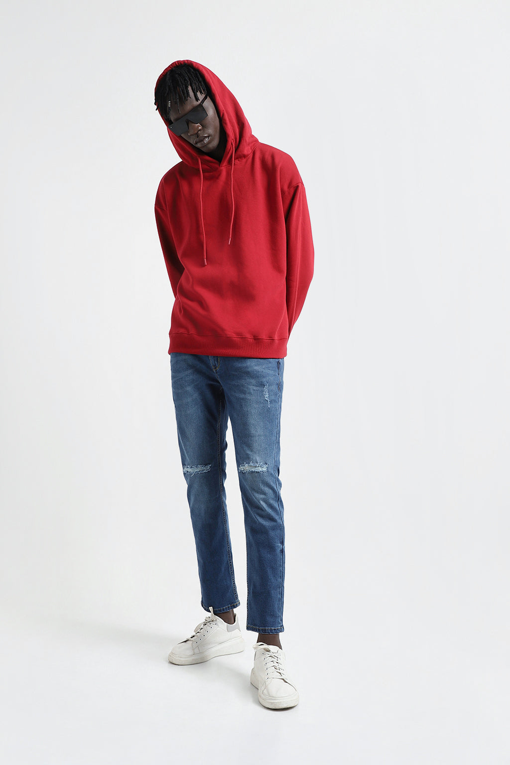 SOLID RED HOODIE